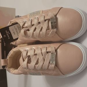Girls Bebe Pink & Rhinestone Sneakers Sz. 11